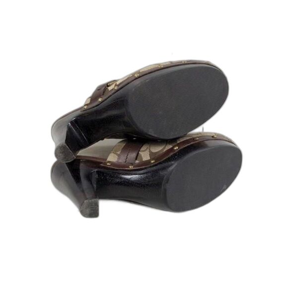 Coach Signature Ivy Clog Heels Size 6.5 - Picture 5 of 6